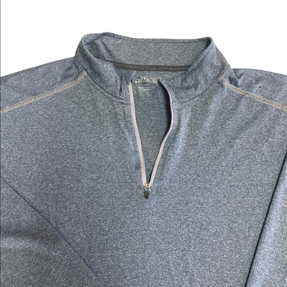 BCG 1/4 Zip Blue Long Sleeve Shirt